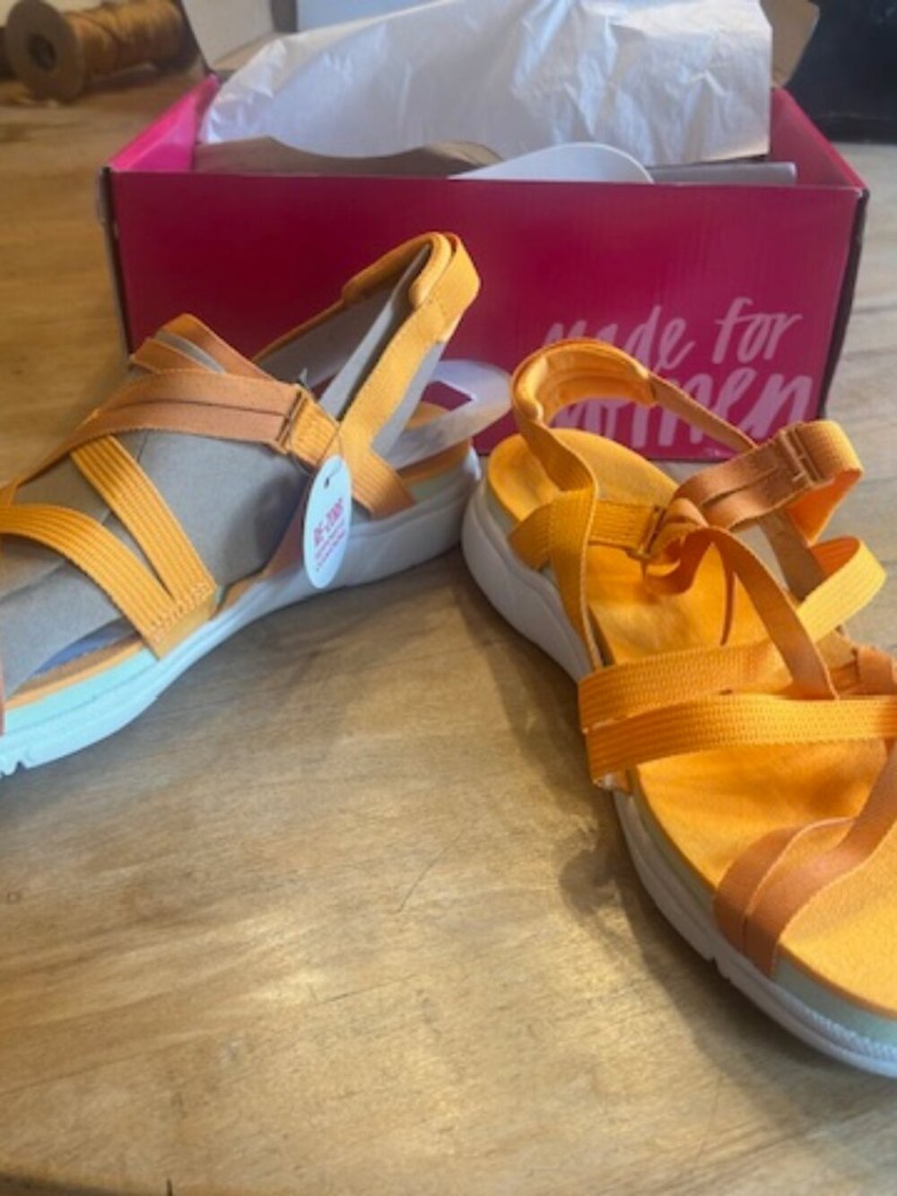 Orange Ryka sandals- still in box.  Size 9.5 womens.